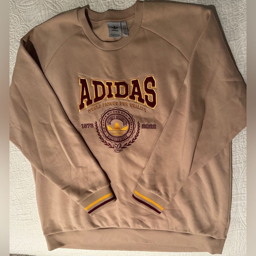 Men’s embroidered adidas crewneck